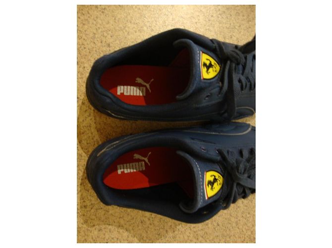 Sneakers Puma Scuderia Ferrari blu pelle e camoscio - vista 11