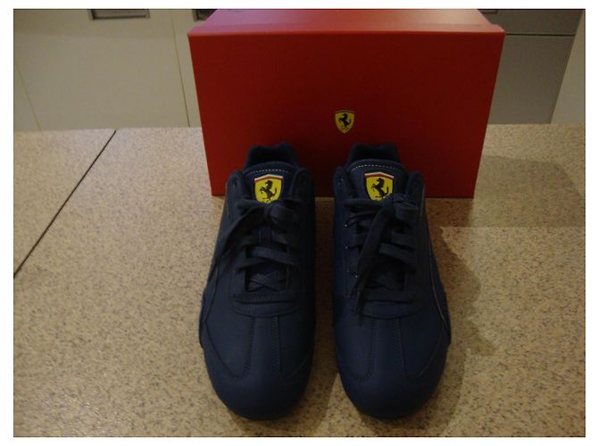 Sneakers Puma Scuderia Ferrari blu pelle e camoscio - vista 2