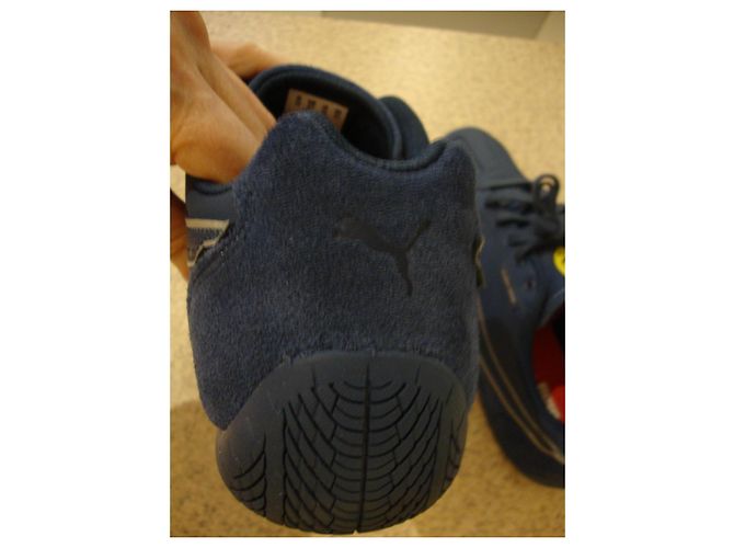 Sneakers Puma Scuderia Ferrari blu pelle e camoscio - vista 8