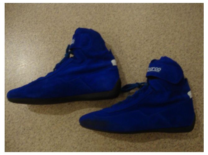 Autre Marque Stivali sport motoristici SPARCO blu elettrico scamosciati - vista 4