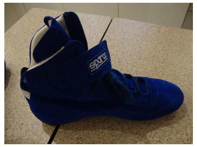 Autre Marque Stivali sport motoristici SPARCO blu elettrico scamosciati - vista 8