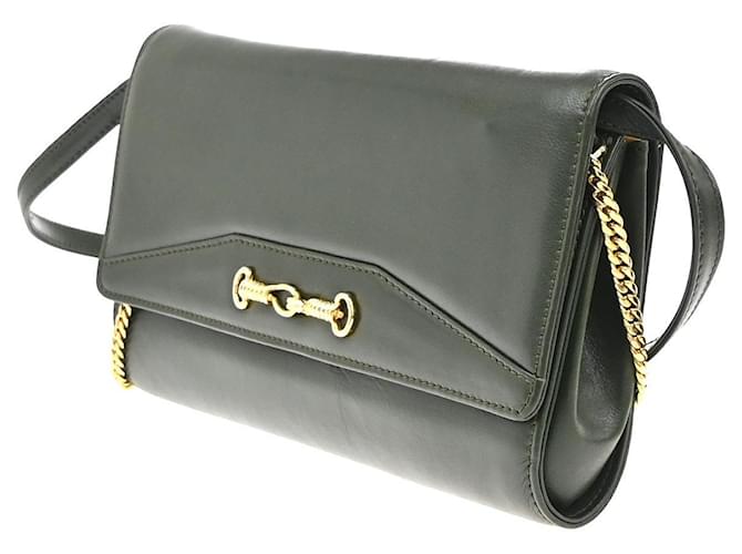 Céline Celine Pelle Vintage Verde - vista 3