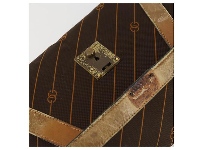 GUCCI Borsa Clutch Sherry Line in Camoscio e Tela 2 Pezzi Blu Marino Marrone Auth 169518 Blu navy - vista 8
