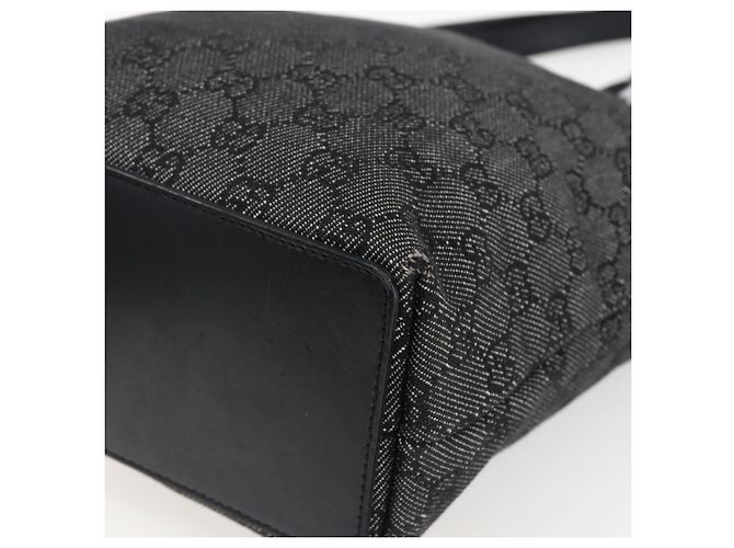 GUCCI GG Canvas Tote Bag Schwarz Silber 31244 Auth 173595 - Ansicht 10