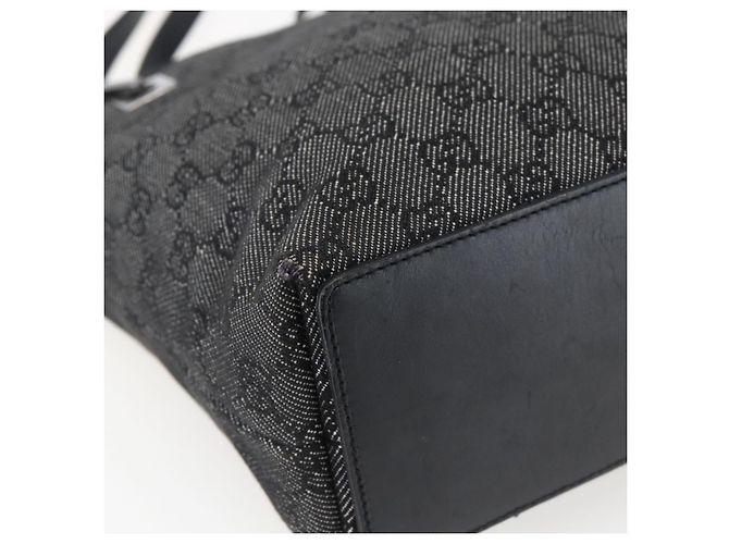 GUCCI GG Canvas Tote Bag Schwarz Silber 31244 Auth 173595 - Ansicht 11