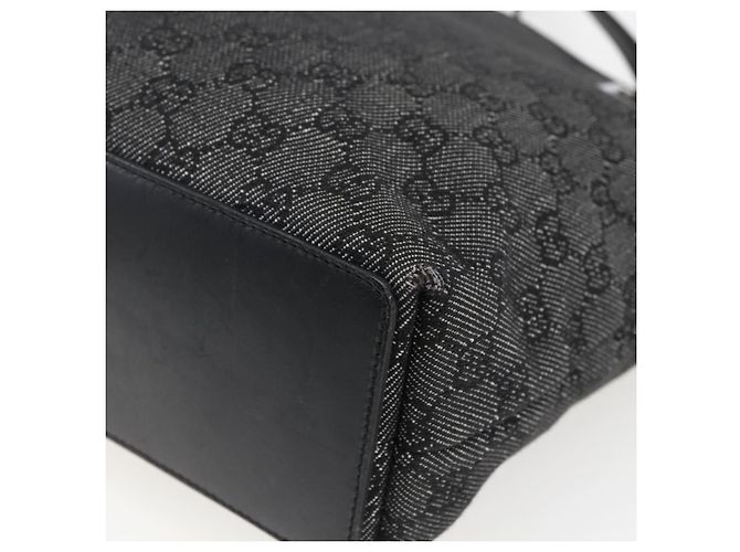 GUCCI GG Canvas Tote Bag Schwarz Silber 31244 Auth 173595 - Ansicht 12