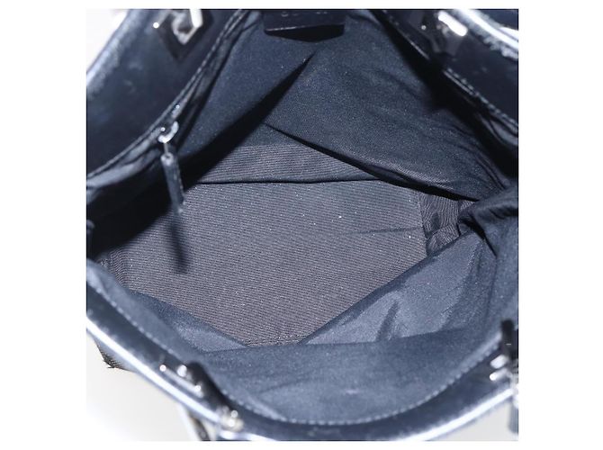 GUCCI GG Canvas Tote Bag Schwarz Silber 31244 Auth 173595 - Ansicht 15