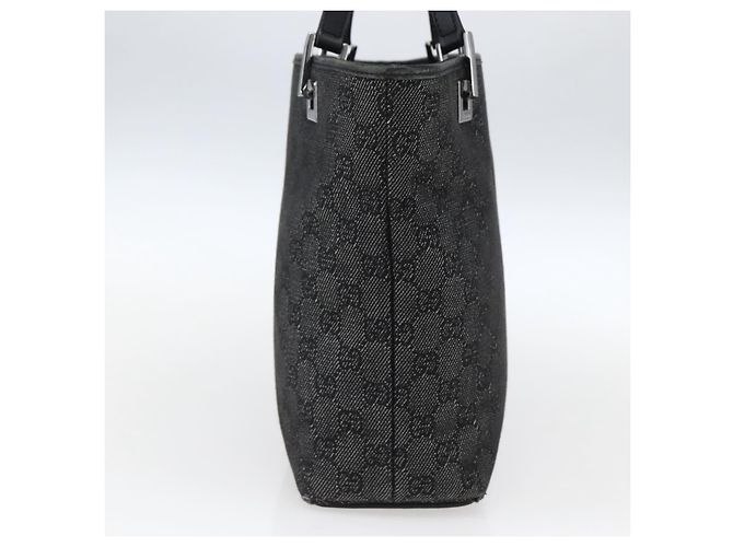 GUCCI GG Canvas Tote Bag Schwarz Silber 31244 Auth 173595 - Ansicht 4