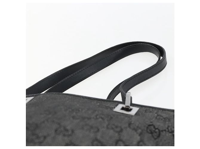 GUCCI GG Canvas Tote Bag Schwarz Silber 31244 Auth 173595 - Ansicht 8