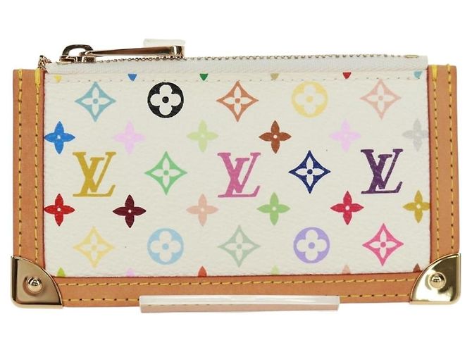 LOUIS VUITTON Multicolor Pochette Cles Coin Purse White M92655 LV Auth 171841V - view 13