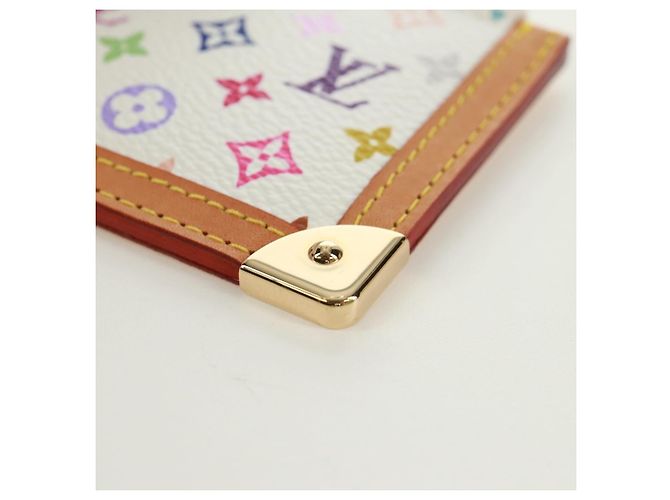 LOUIS VUITTON Multicolor Pochette Cles Coin Purse White M92655 LV Auth 171841V - view 14