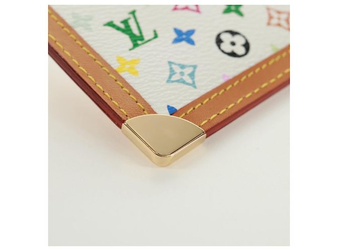 LOUIS VUITTON Multicolor Pochette Cles Coin Purse White M92655 LV Auth 171841V - view 15