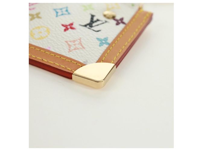 LOUIS VUITTON Multicolor Pochette Cles Coin Purse White M92655 LV Auth 171841V - view 16