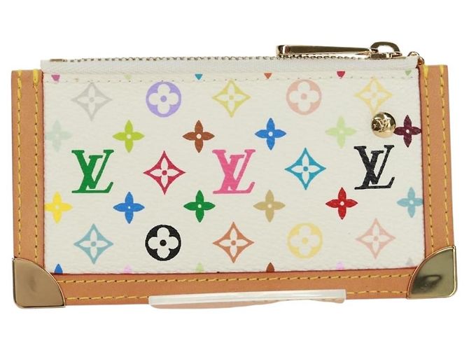 LOUIS VUITTON Multicolor Pochette Cles Coin Purse White M92655 LV Auth 171841V - view 2