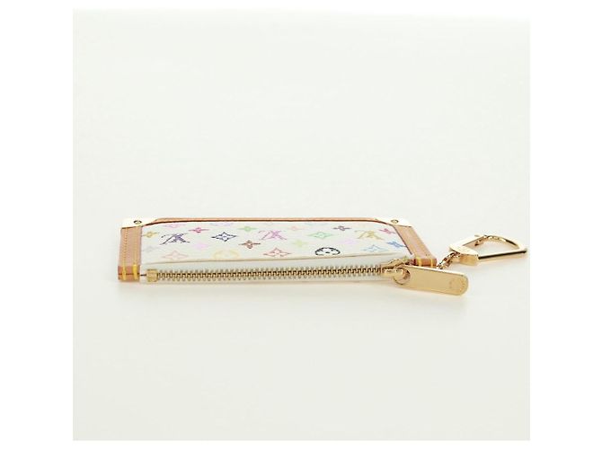 LOUIS VUITTON Multicolor Pochette Cles Coin Purse White M92655 LV Auth 171841V - view 5