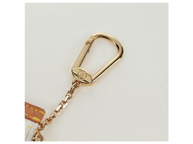 LOUIS VUITTON Multicolor Pochette Cles Coin Purse White M92655 LV Auth 171841V - view 6