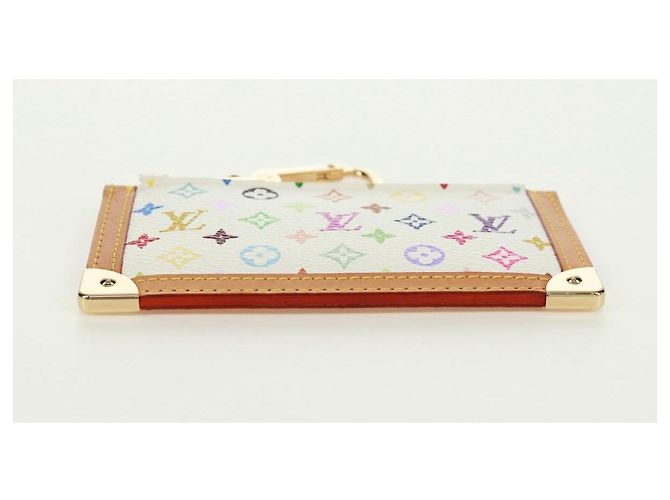 LOUIS VUITTON Multicolor Pochette Cles Coin Purse White M92655 LV Auth 171841V - view 7