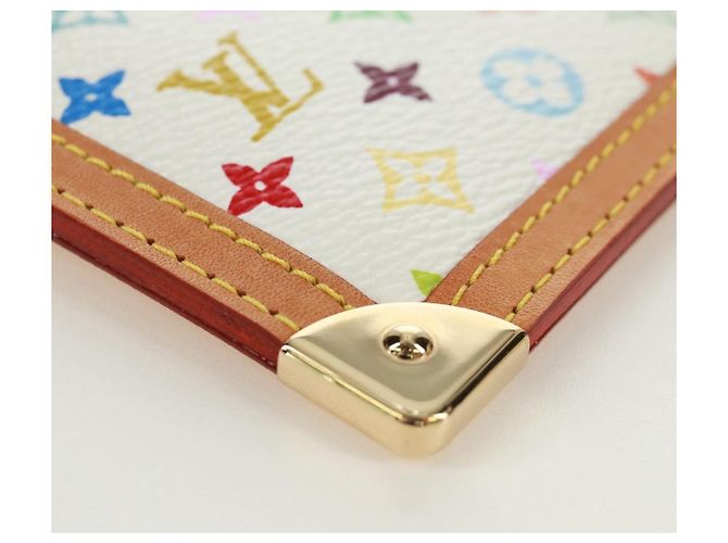 LOUIS VUITTON Multicolor Pochette Cles Coin Purse White M92655 LV Auth 171841V - view 8
