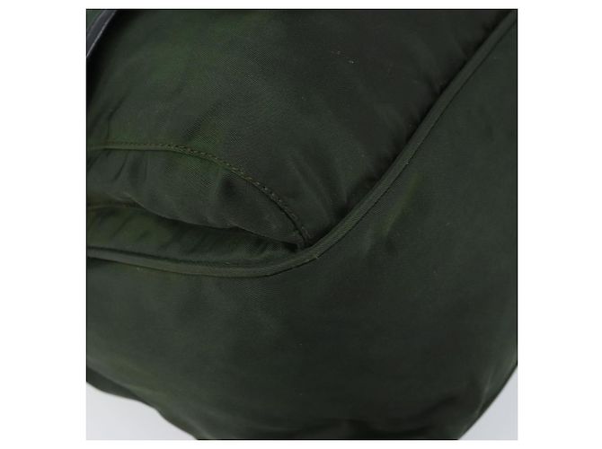 PRADA Schultertasche Nylon Grün Silber Authentisch 170312 - Ansicht 15