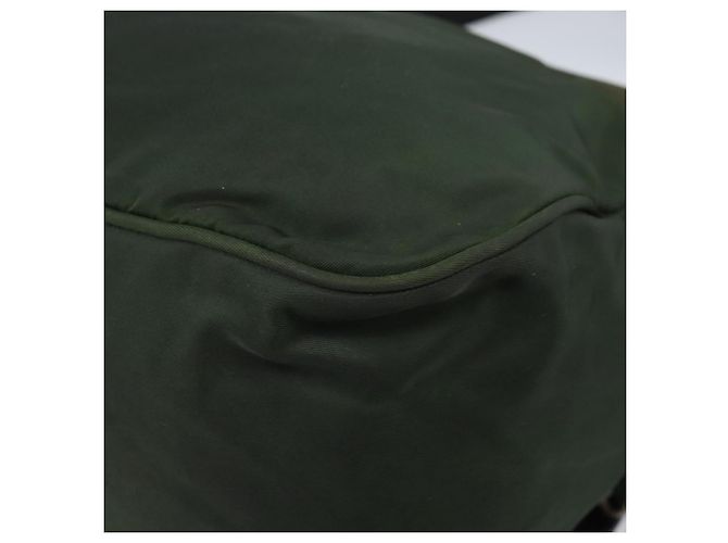 PRADA Schultertasche Nylon Grün Silber Authentisch 170312 - Ansicht 16