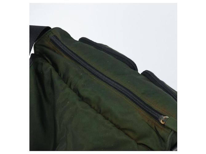 PRADA Schultertasche Nylon Grün Silber Authentisch 170312 - Ansicht 19