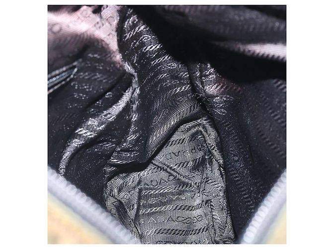 PRADA Schultertasche Nylon Grün Silber Authentisch 170312 - Ansicht 22