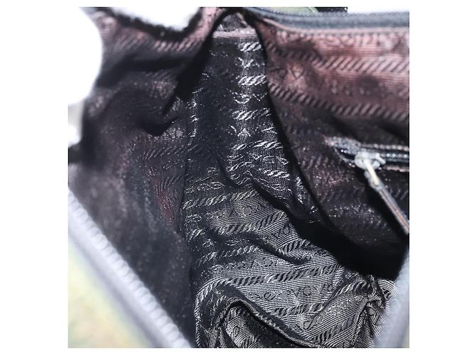 PRADA Schultertasche Nylon Grün Silber Authentisch 170312 - Ansicht 23