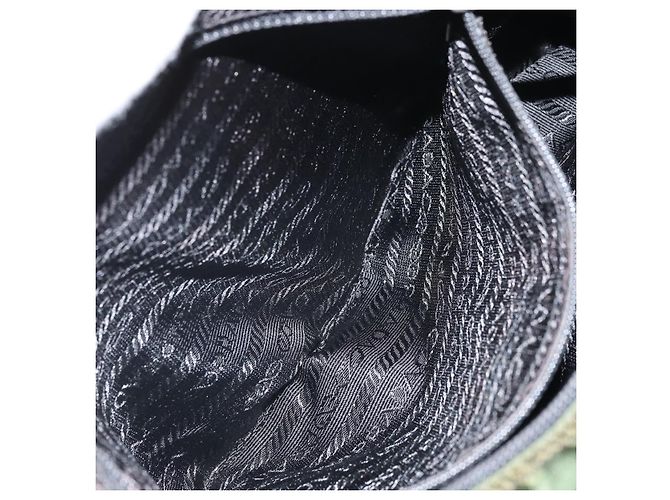 PRADA Schultertasche Nylon Grün Silber Authentisch 170312 - Ansicht 25