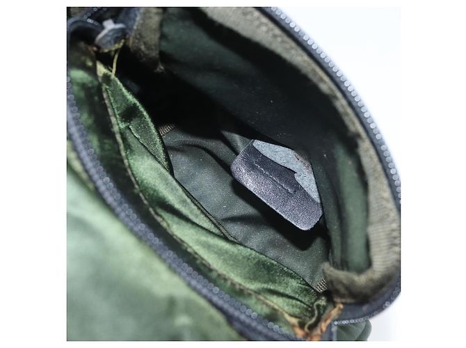 PRADA Schultertasche Nylon Grün Silber Authentisch 170312 - Ansicht 27
