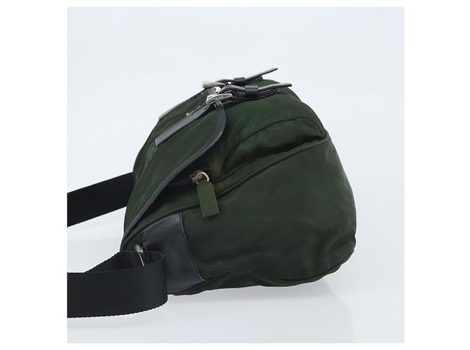 PRADA Schultertasche Nylon Grün Silber Authentisch 170312 - Ansicht 4