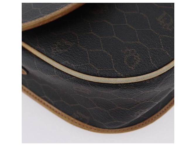 Borsa a spalla in tela a nido d'ape PVC nera e oro Christian Dior Auth fm5155 Nero D'oro - vista 10