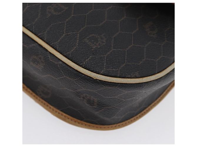 Borsa a spalla in tela a nido d'ape PVC nera e oro Christian Dior Auth fm5155 Nero D'oro - vista 11