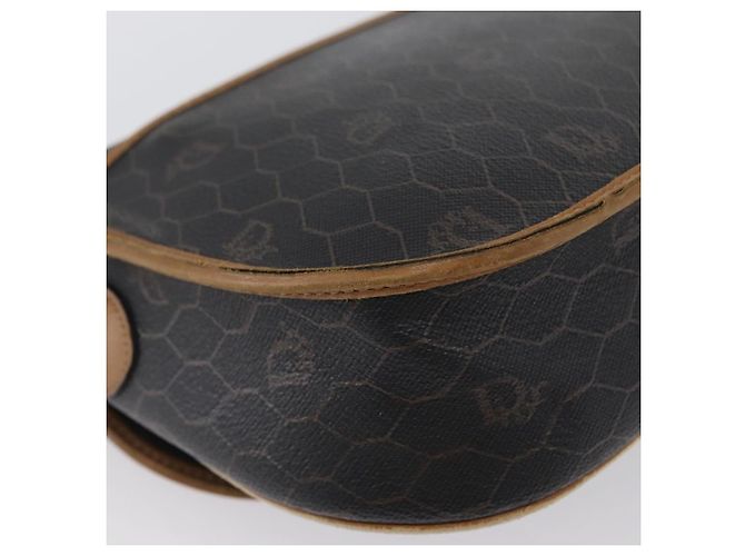 Borsa a spalla in tela a nido d'ape PVC nera e oro Christian Dior Auth fm5155 Nero D'oro - vista 12