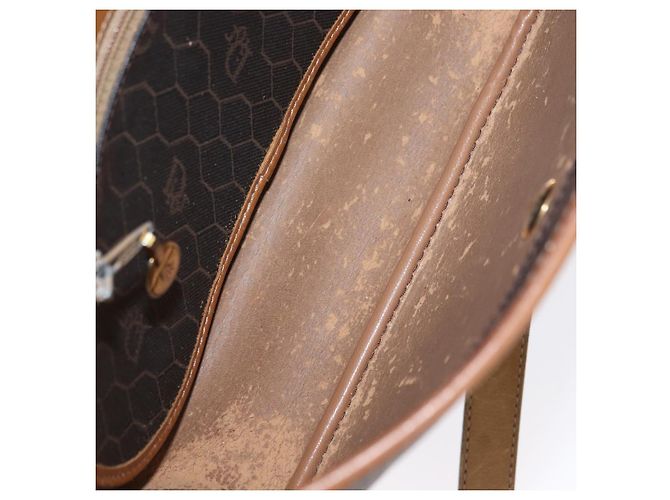 Borsa a spalla in tela a nido d'ape PVC nera e oro Christian Dior Auth fm5155 Nero D'oro - vista 16