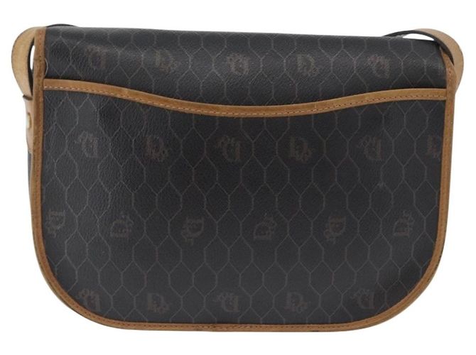 Borsa a spalla in tela a nido d'ape PVC nera e oro Christian Dior Auth fm5155 Nero D'oro - vista 3