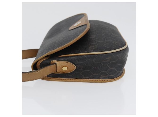 Borsa a spalla in tela a nido d'ape PVC nera e oro Christian Dior Auth fm5155 Nero D'oro - vista 5