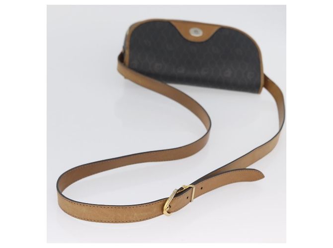 Borsa a spalla in tela a nido d'ape PVC nera e oro Christian Dior Auth fm5155 Nero D'oro - vista 7