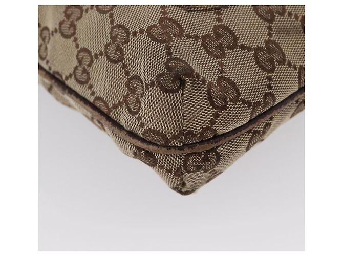 Borsa a Spalla GG Canvas Gucci Beige Argento 122793 Auth 172259 - vista 10