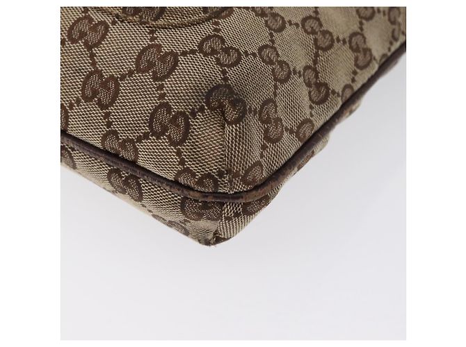 Borsa a Spalla GG Canvas Gucci Beige Argento 122793 Auth 172259 - vista 11