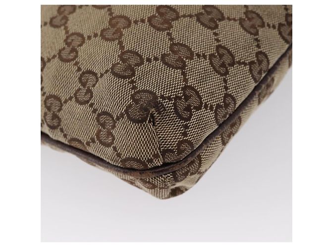 Borsa a Spalla GG Canvas Gucci Beige Argento 122793 Auth 172259 - vista 12