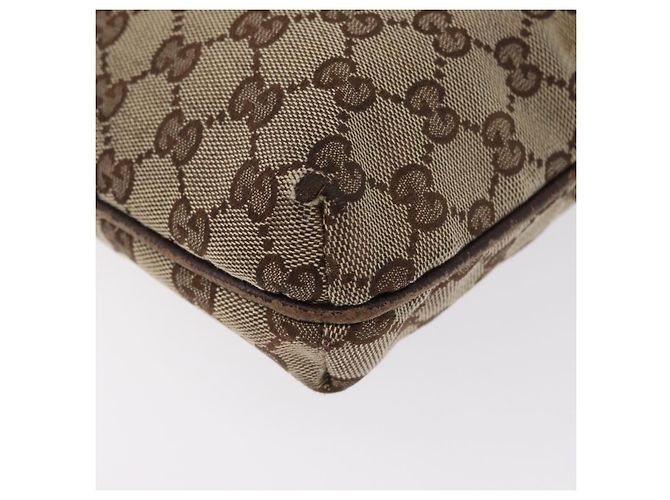 Borsa a Spalla GG Canvas Gucci Beige Argento 122793 Auth 172259 - vista 13