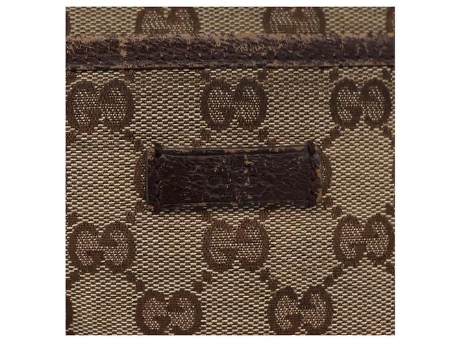 Borsa a Spalla GG Canvas Gucci Beige Argento 122793 Auth 172259 - vista 14