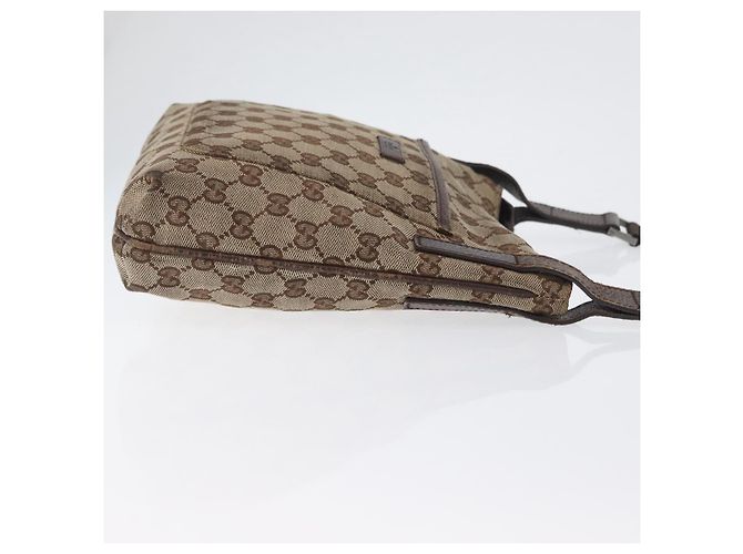 Borsa a Spalla GG Canvas Gucci Beige Argento 122793 Auth 172259 - vista 4