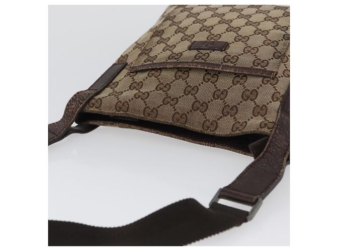 Borsa a Spalla GG Canvas Gucci Beige Argento 122793 Auth 172259 - vista 6