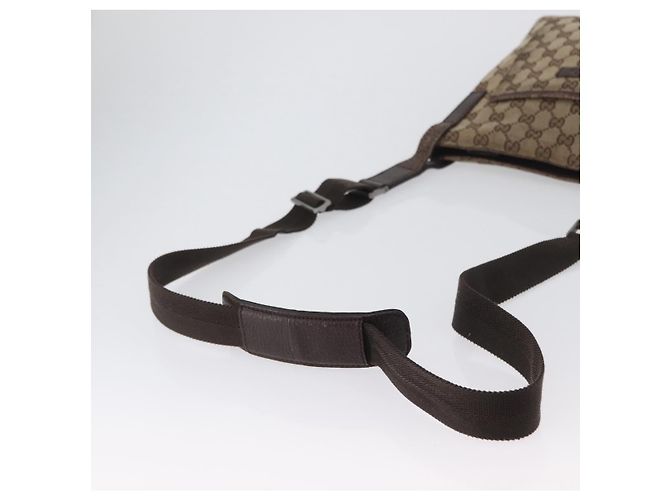 Borsa a Spalla GG Canvas Gucci Beige Argento 122793 Auth 172259 - vista 7