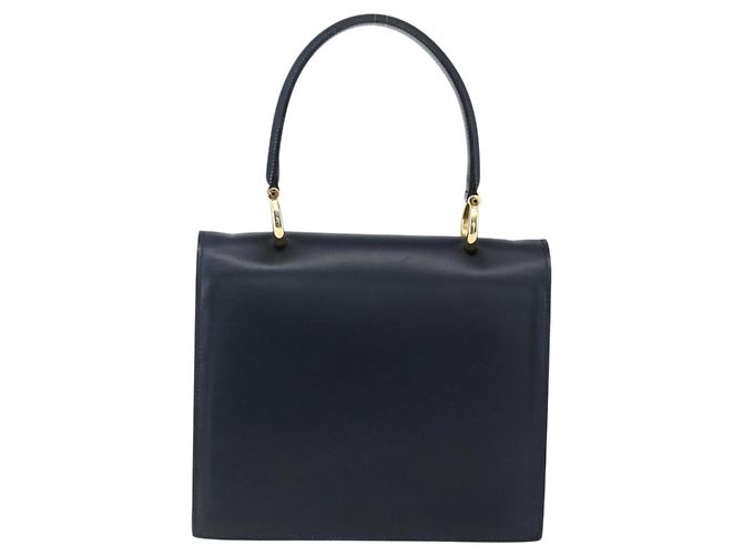 Céline Borsa a mano CELINE in pelle blu navy e oro Auth ep13502V D'oro - vista 2
