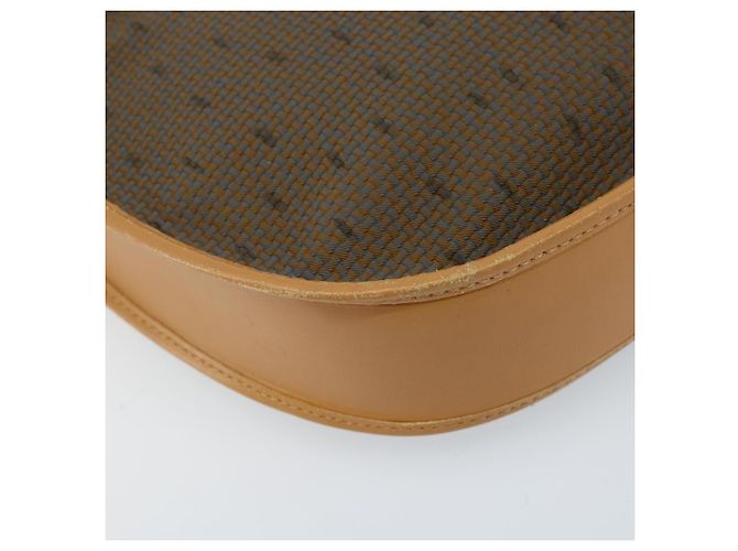 Borsa a Spalla SAINT LAURENT PVC Tela Beige Oro Auth ep13567 D'oro - vista 14