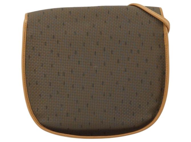 Borsa a Spalla SAINT LAURENT PVC Tela Beige Oro Auth ep13567 D'oro - vista 2