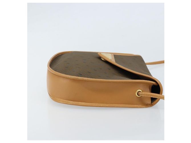 Borsa a Spalla SAINT LAURENT PVC Tela Beige Oro Auth ep13567 D'oro - vista 3