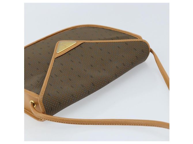 Borsa a Spalla SAINT LAURENT PVC Tela Beige Oro Auth ep13567 D'oro - vista 6